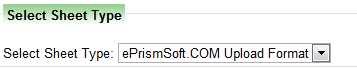 1. Payment Sheet Type Drop down