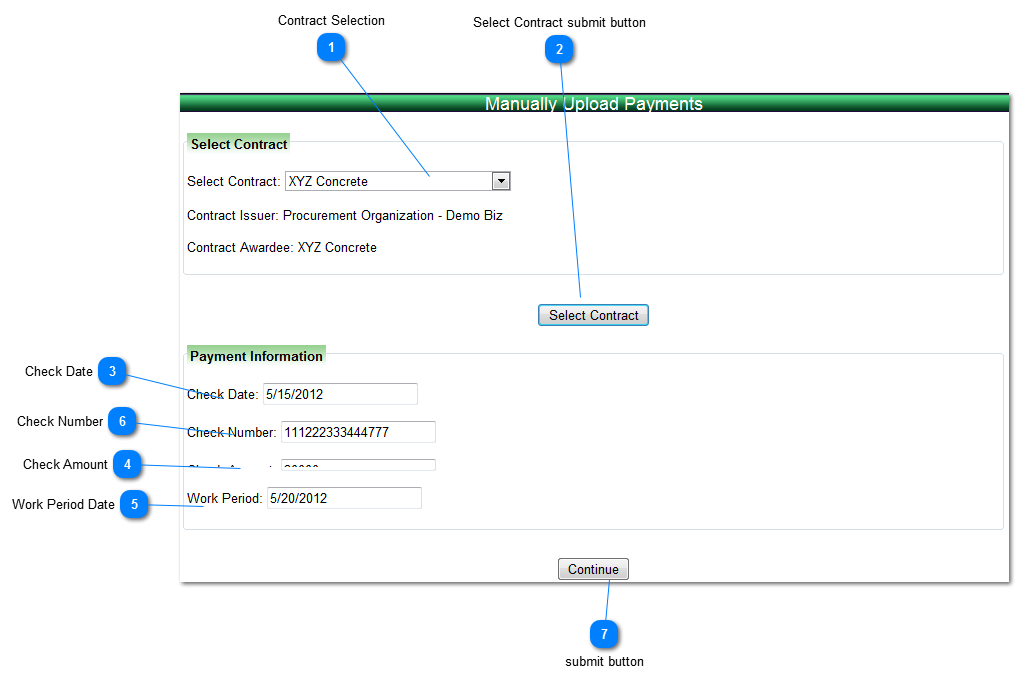 Completed Payment Form