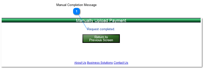 Manual Completion Message