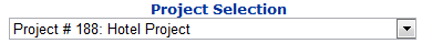 1. Project Selection Drop down