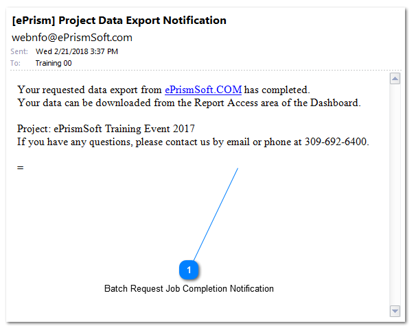 Batch Request Job Completion Notification