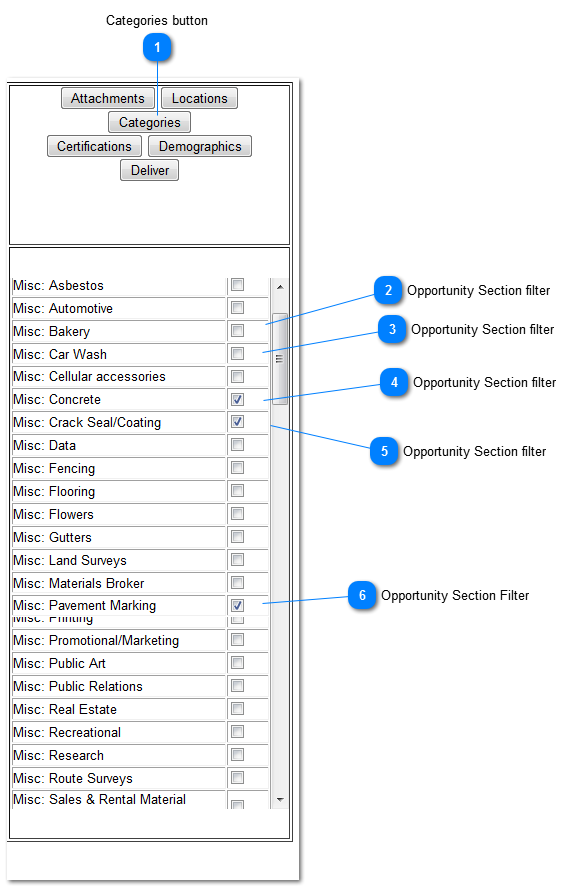 How to Set Target Opportunity Category Filters