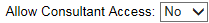 1. Allow Consultant Acess