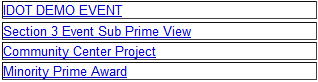 3. List of Existing Projects