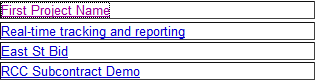 4. List of Existing Projects