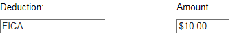 2. Deduction Types and amounts