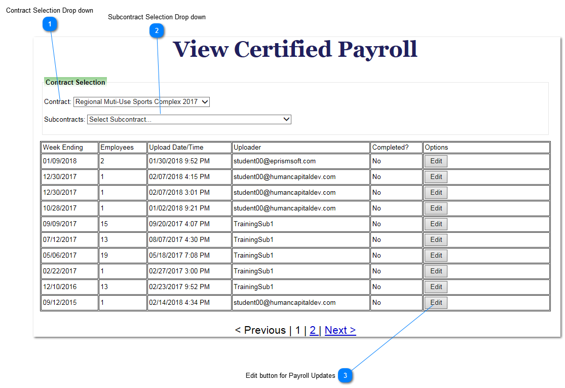 Uploaded Certied Payroll Holder